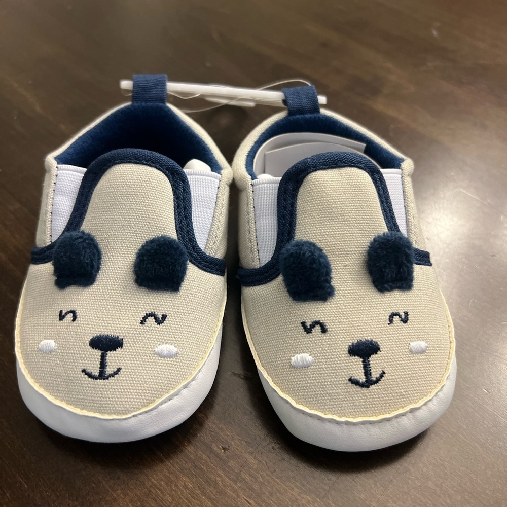 Pickle & Dot 9-12M Baby Walker Shoes - Cream and Navy - Picture 6 of 7